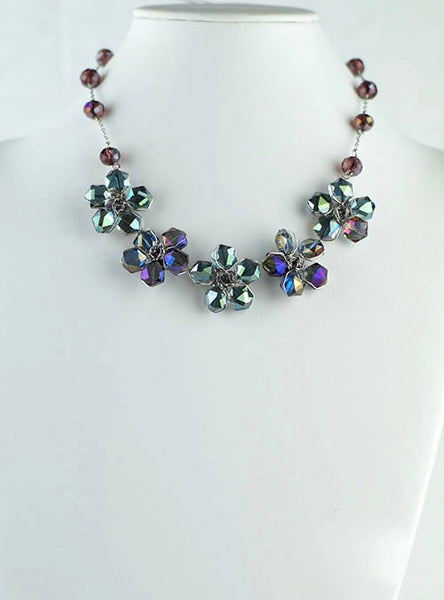 Purple and green necklace new arrivals