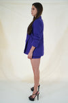 Purple Blazer and Shorts Set