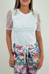 WINTER COLLECTION White Sheer Mid-Length Top