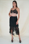 Tropical Print Midi Skirt