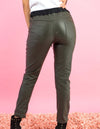 WINTER COLLECTION Green Latex Jogger Pants