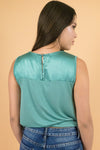 Green Sage Sleeveless Silk top