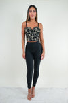 WINTER COLLECTION All Over Sequin Black Jogger Pants