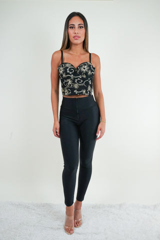 Black All Over Sequin jogger Pants