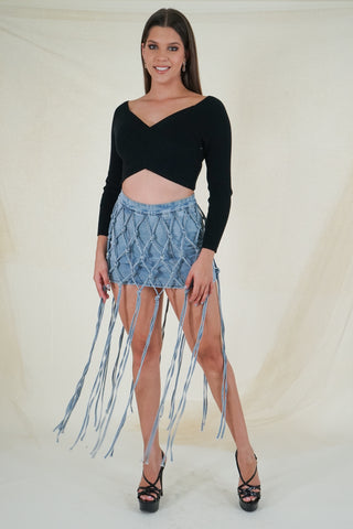 Fuchsia Long Sleeves Knit Sweater Dress