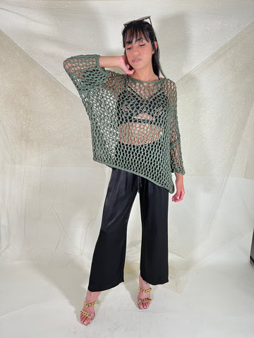 Fuchsia Long Sleeves Knit Sweater Dress