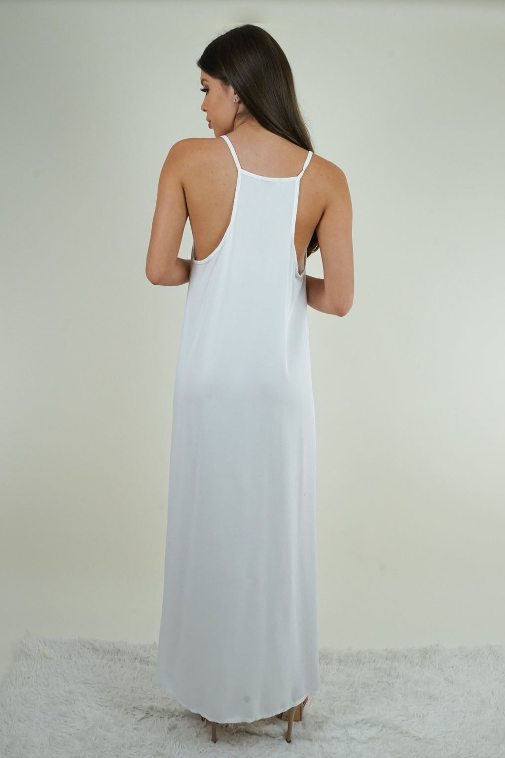Paradise Sequin White Maxi Dress