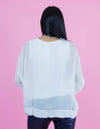 WINTER COLLECTION White Sheer Mid-Length Top